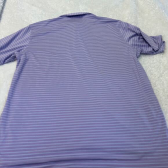 Mens Peter Millar Summer Comfort Golf Polo Shirt Purple/Blue Stripes Sz 2XL - Picture 3 of 7
